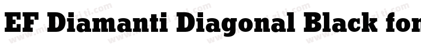 EF Diamanti Diagonal Black font字体转换